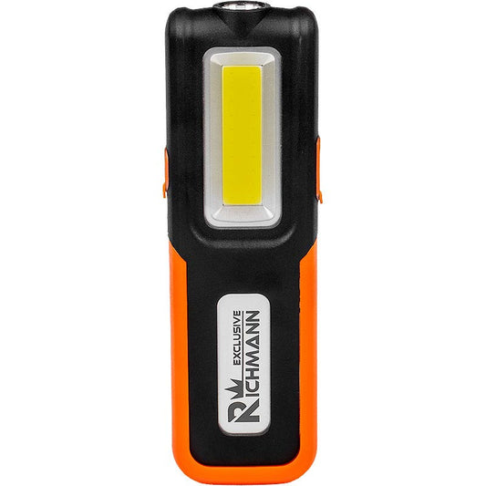 Linterna LED RICHMANN C6815 de 5W + 3W con alimentación a pilas, inclinación, ajuste de potencia