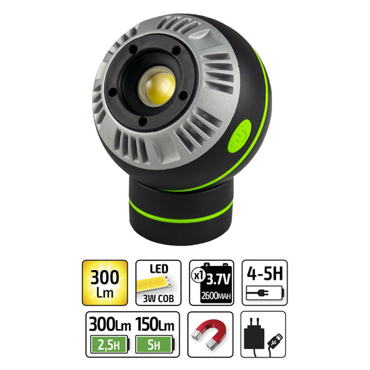 Lámpara de trabajo esférica magnética JBM 53528