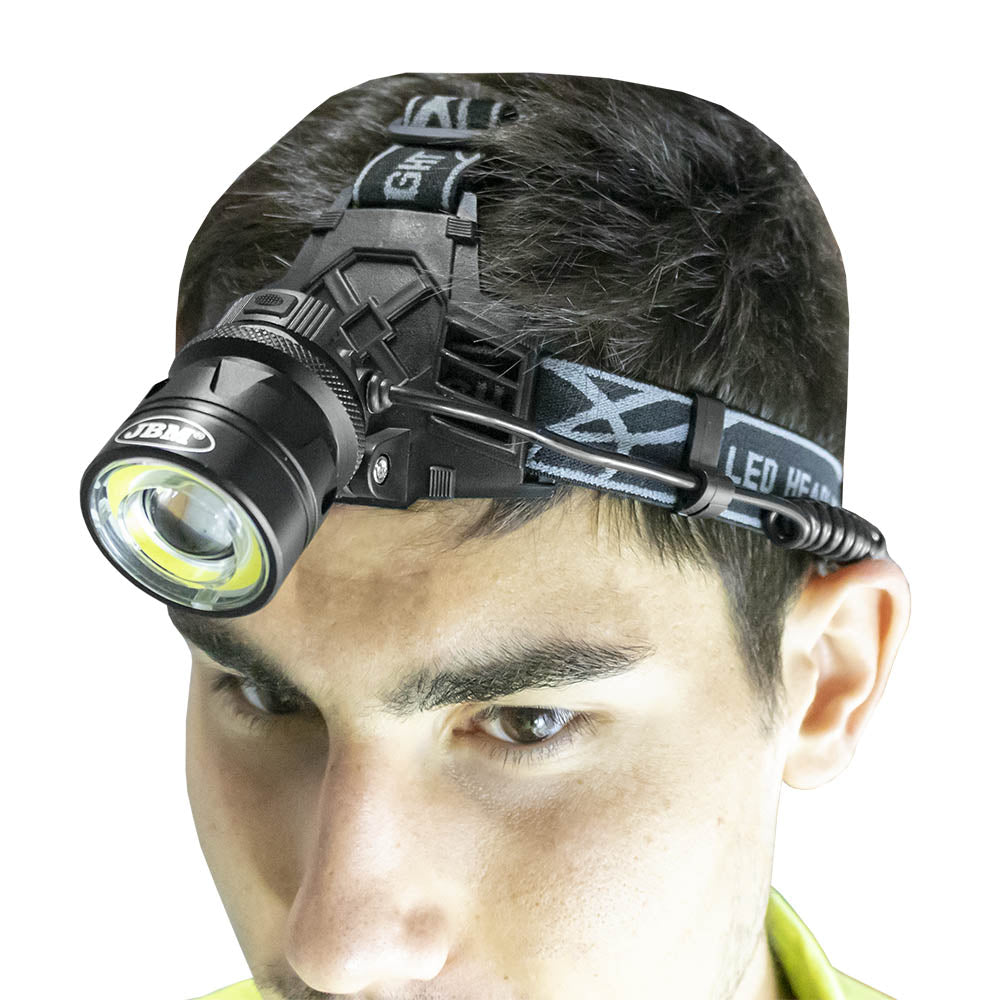 Linterna frontal LED recargable (800 lúmenes) | JBM 53569