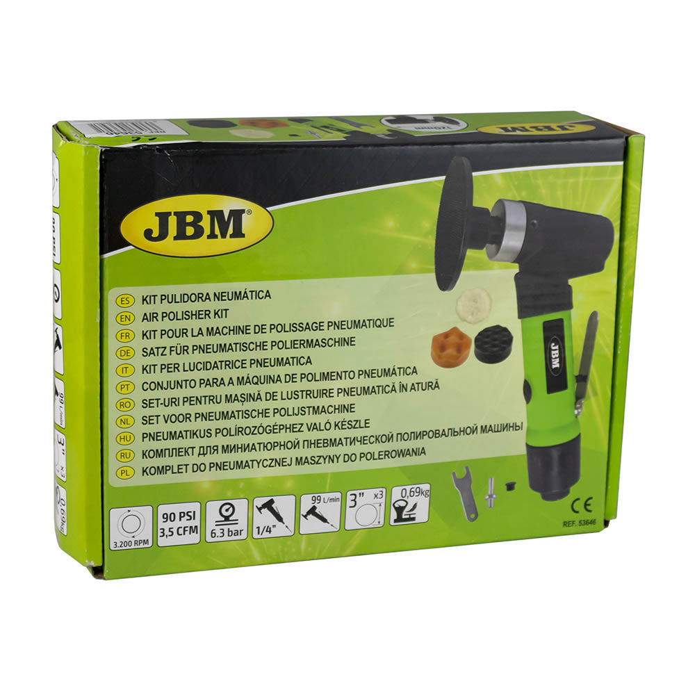 Pulidora neumática de 3" (75 mm) | JBM (Ref. 53646)