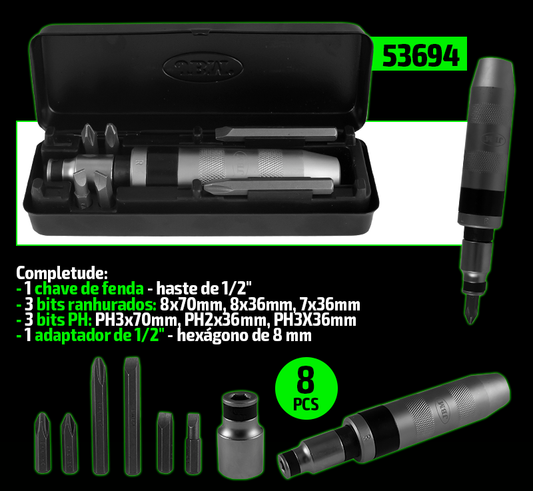 KIT DE LLAVES DE IMPACTO DE 1/2" | JBM 53694