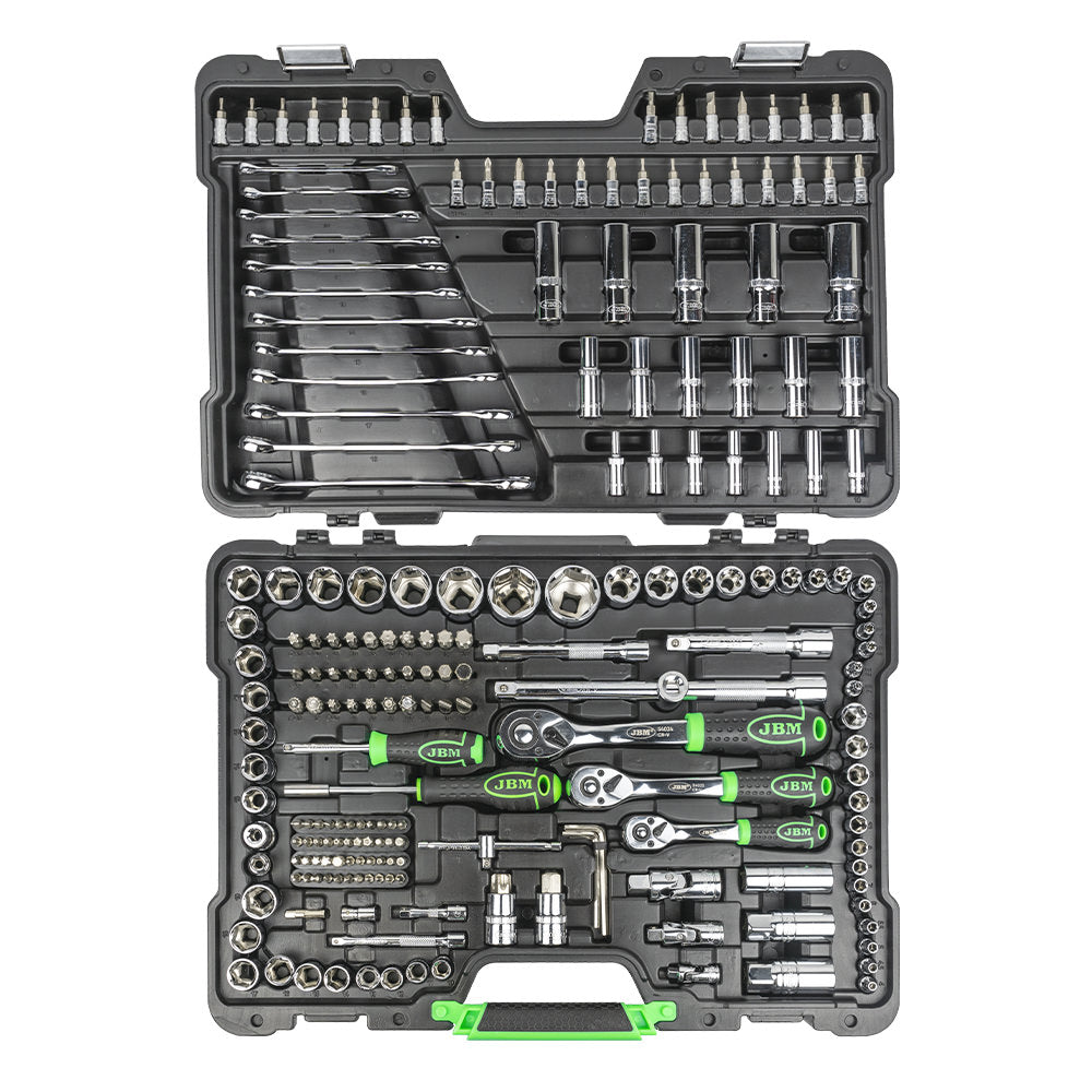 Caja de herramientas JBM - 179 piezas - Llaves hexagonales y Torx - Acabado cromado | 54045