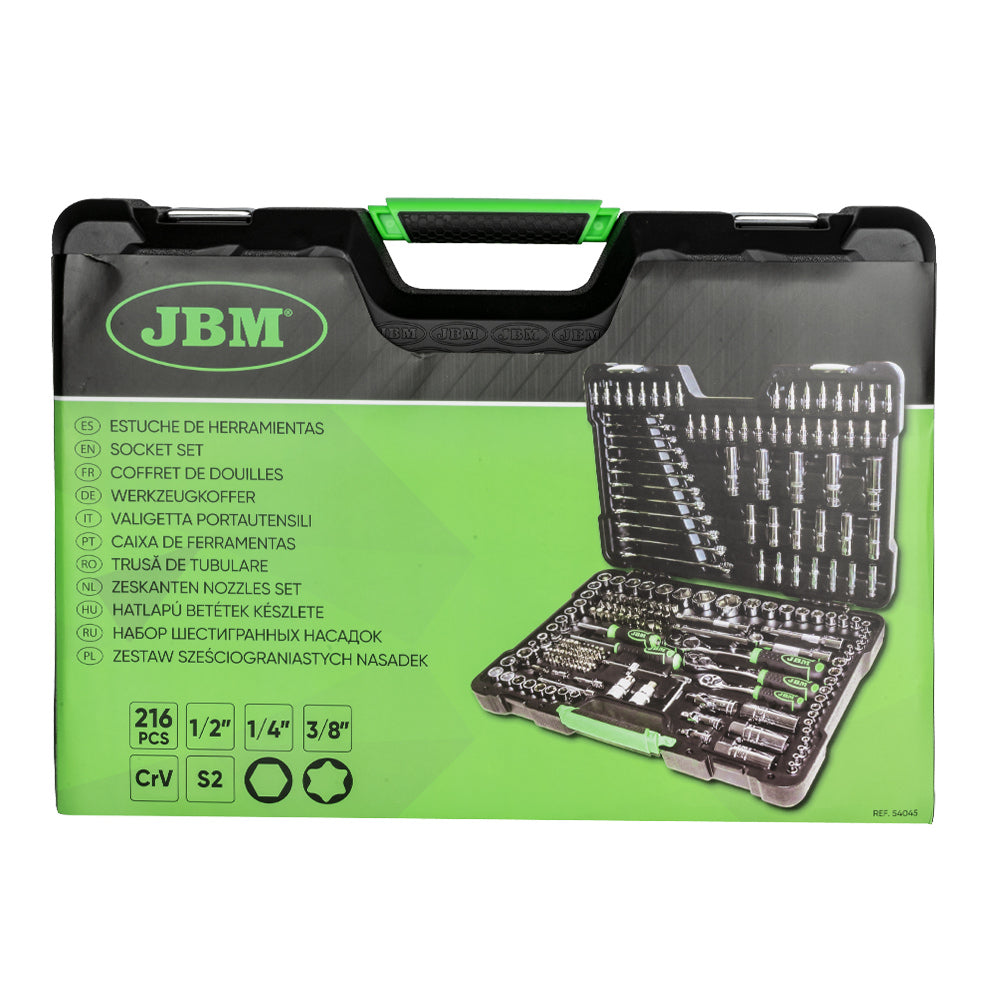 Caja de herramientas JBM - 179 piezas - Llaves hexagonales y Torx - Acabado cromado | 54045