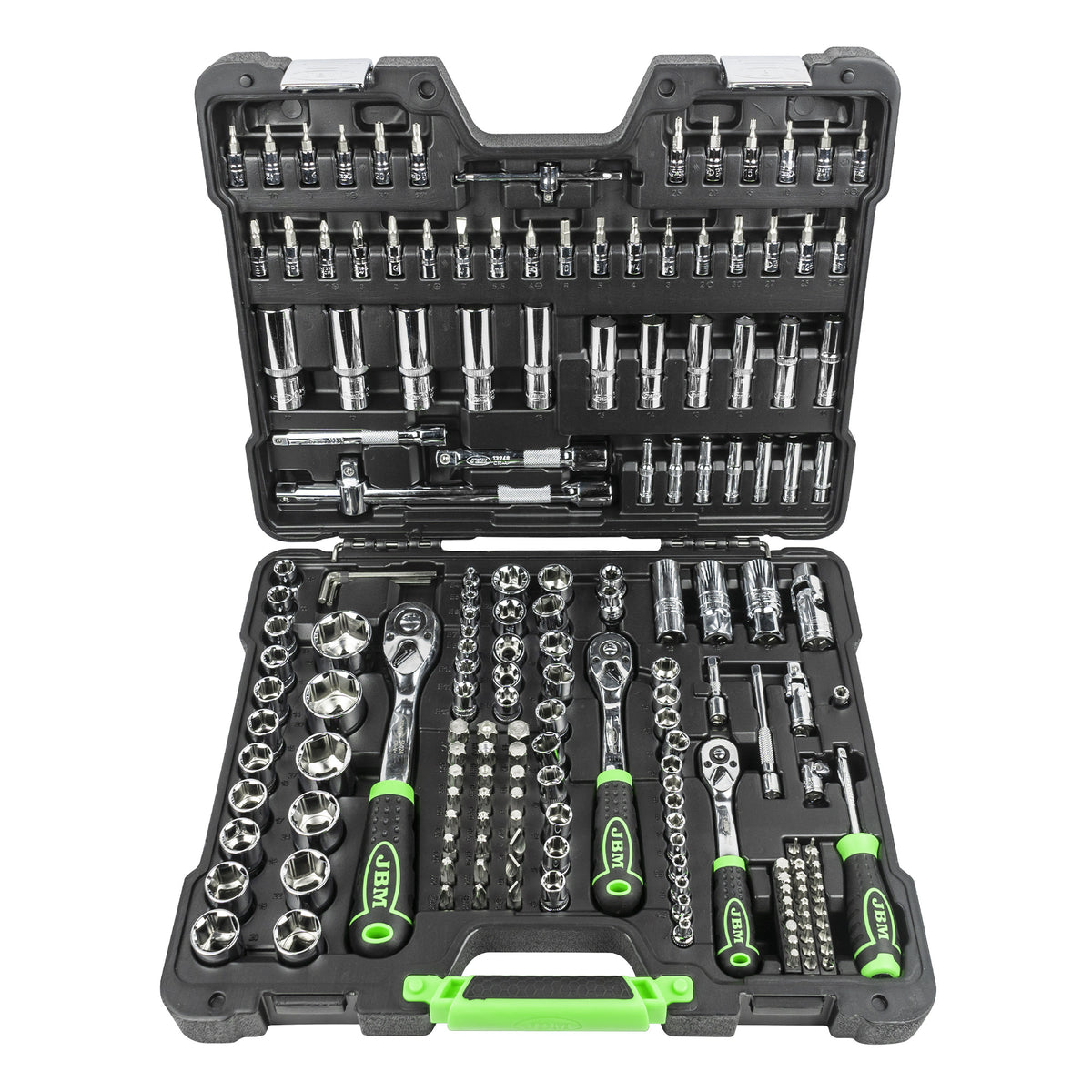 Caja de herramientas JBM - 179 piezas - Llaves hexagonales y Torx - Acabado cromado | 54046 