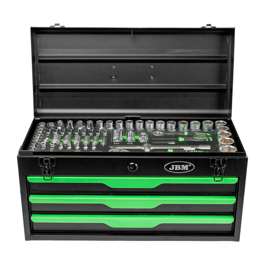 Caja de herramientas de aluminio con 143 herramientas JBM 54261