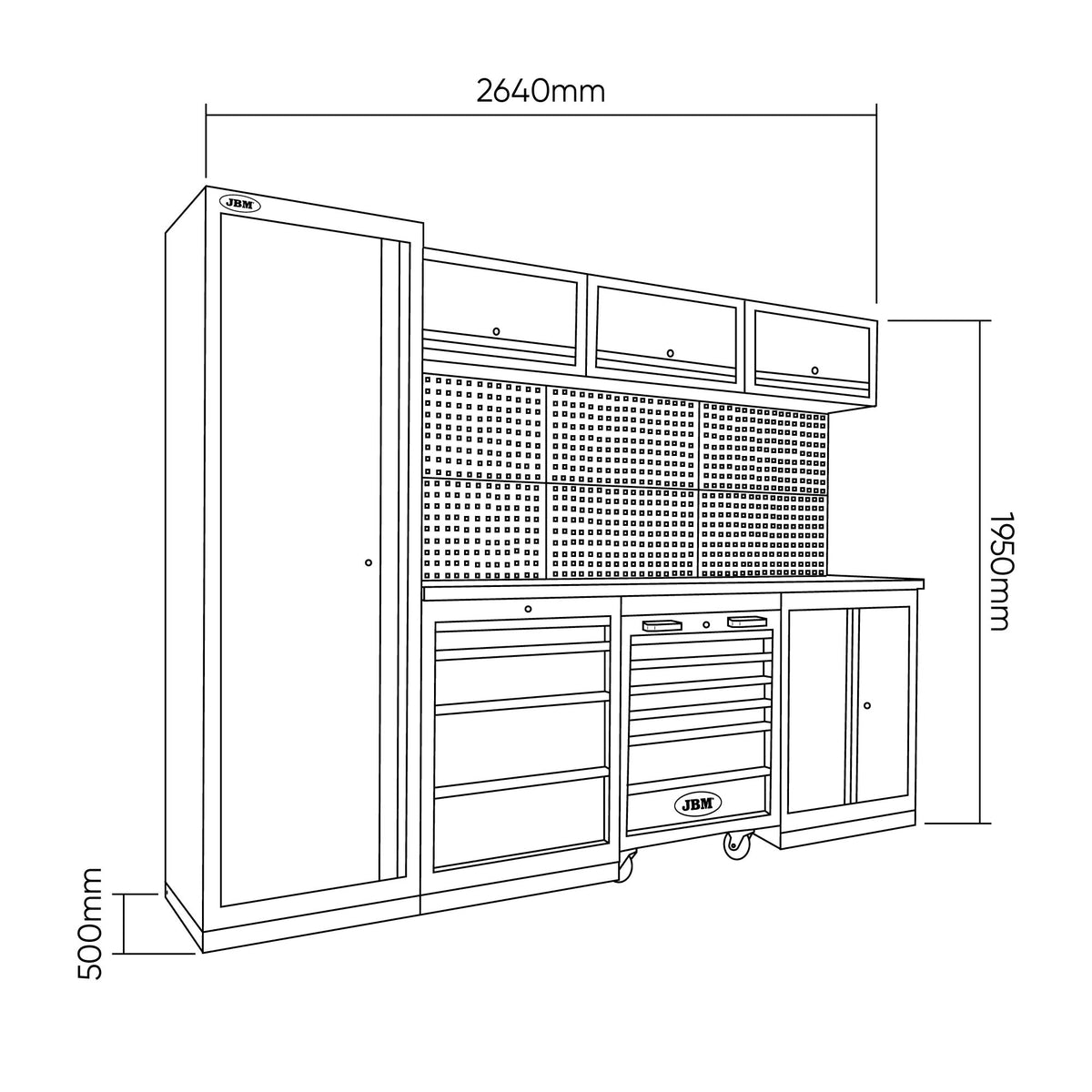 Conjunto de muebles modulares para taller | JBM SERIE-446
