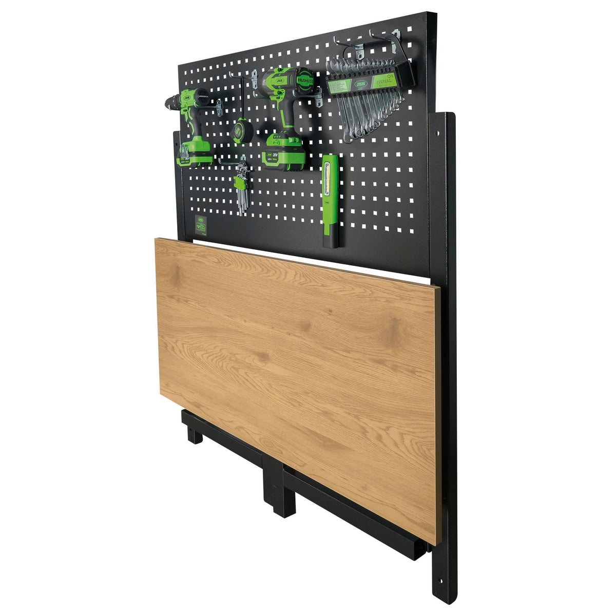 BANCO DE TRABAJO PLEGABLE CON PANEL TRASERO | JBM 54328