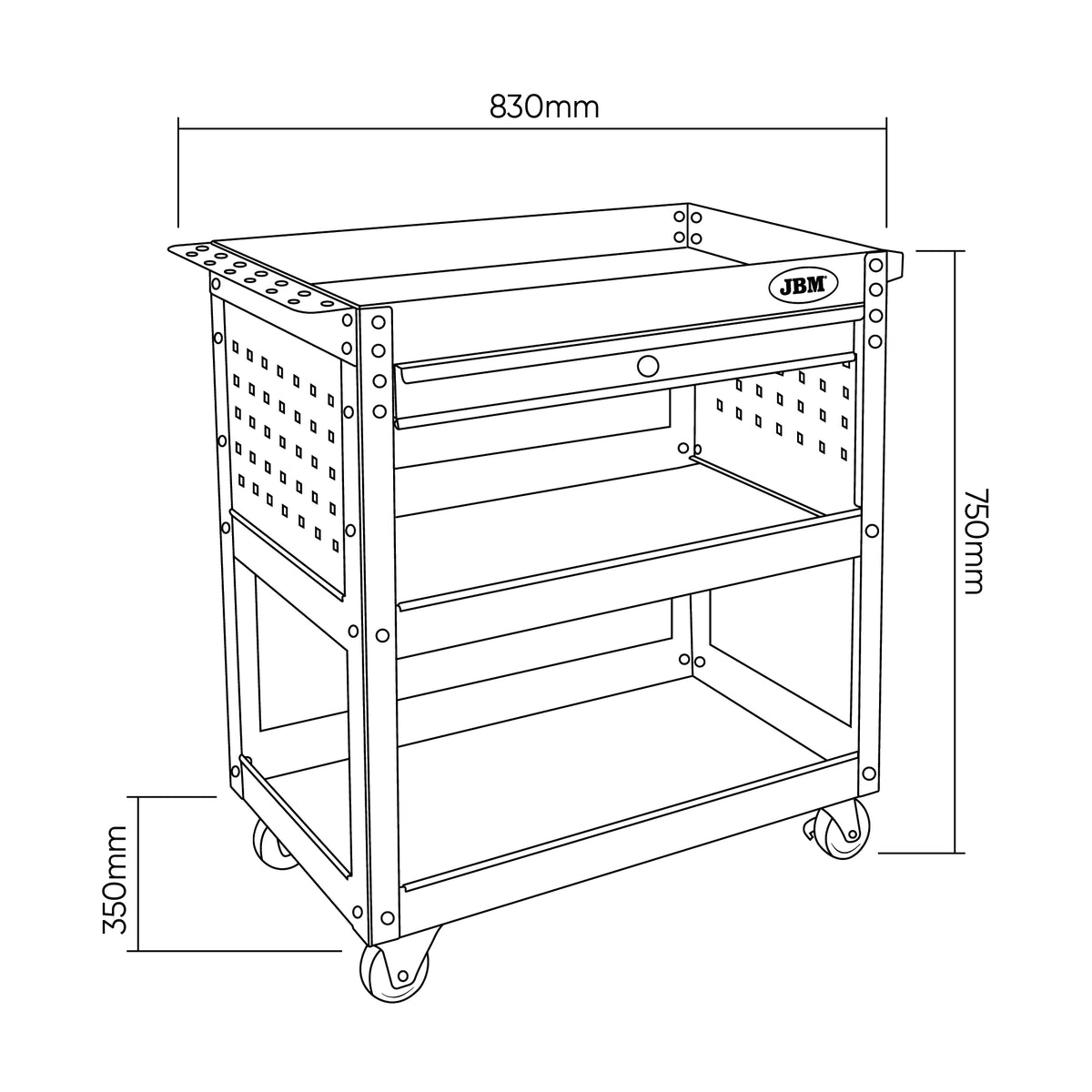 Carro de herramientas modular y desmontable | JBM 54504