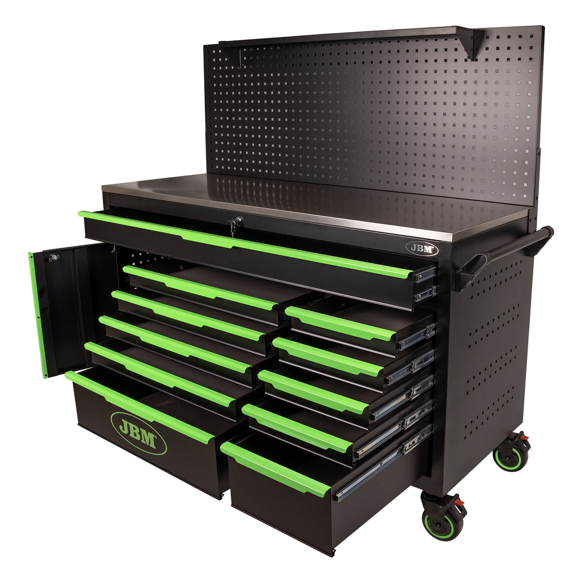 Banco de trabajo con 11 cajones y panel perforado | JBM 54510