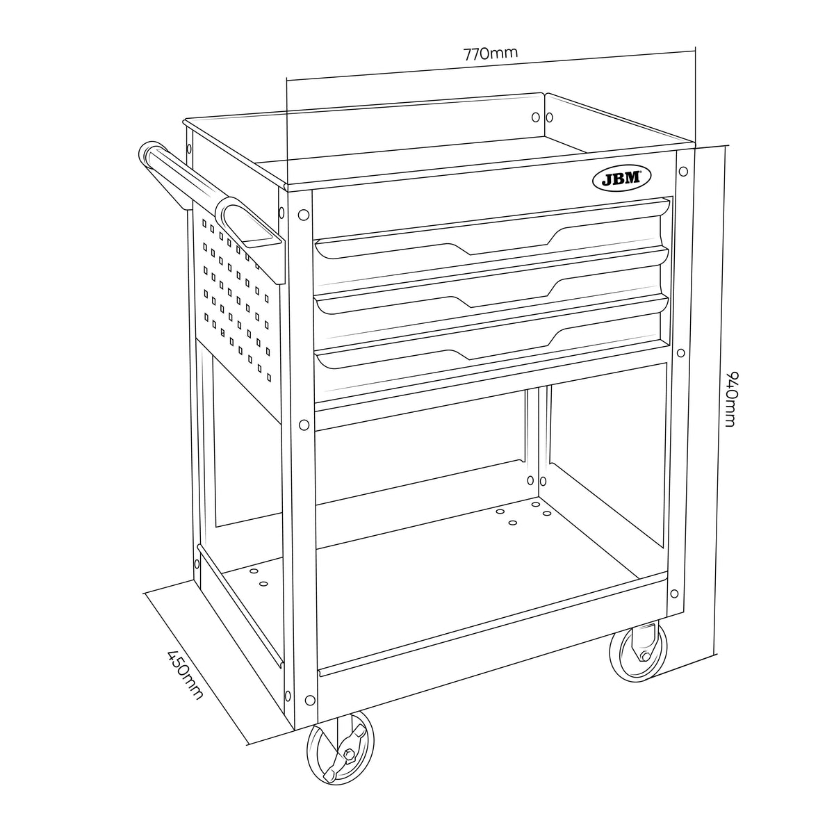 Carro de herramientas modular y desmontable | JBM 54504