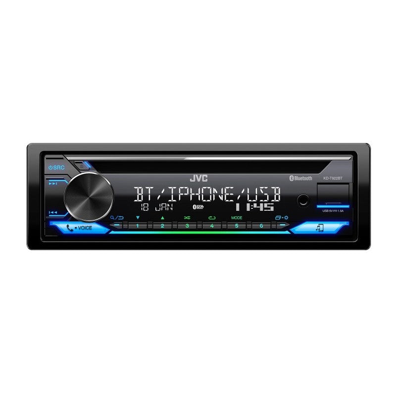Radio para coche JVC KD-T922BT - CD, Bluetooth, USB, iluminación variable