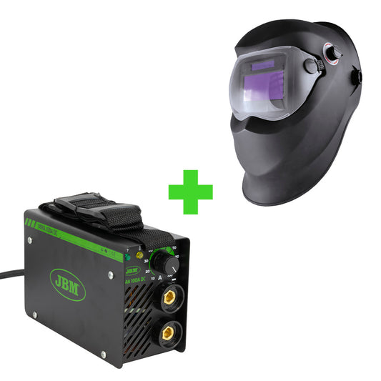Dispositivo manual de soldadura por arco eléctrico + casco de soldadura | JBM PROMO-53981