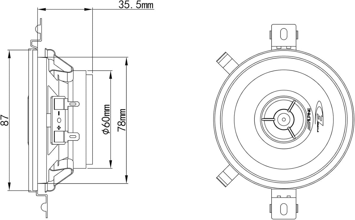 ALTAVOCES COAXIALES DE 2 VÍAS ALPINE SXE-0825S